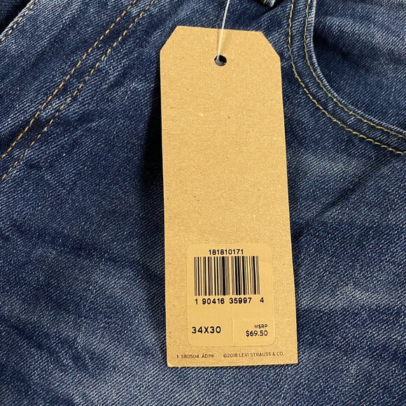 NWT Levi's 541 Athletic Taper Jeans Men's 34 x 30 Measures 35 x 29 Blue Stretch - Picture 8 of 15